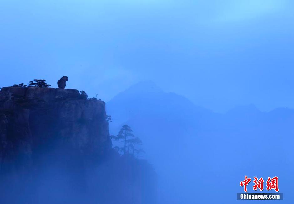 La monta?a Huangshan muestra un espectacular "mar de nubes"