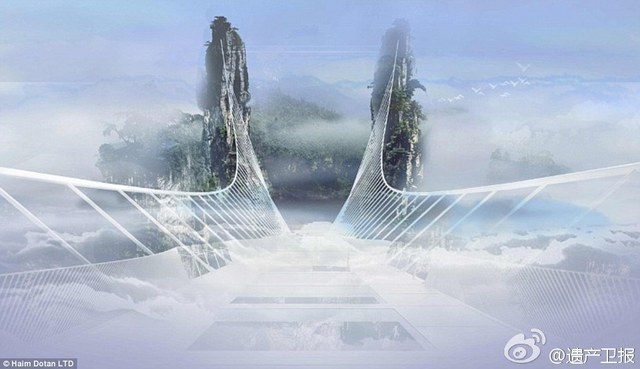 En Julio China inaugural el puente de cristal más largo y alto del mundo