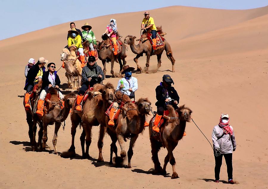 Turismo a camello en el desierto Gobi de Gansu