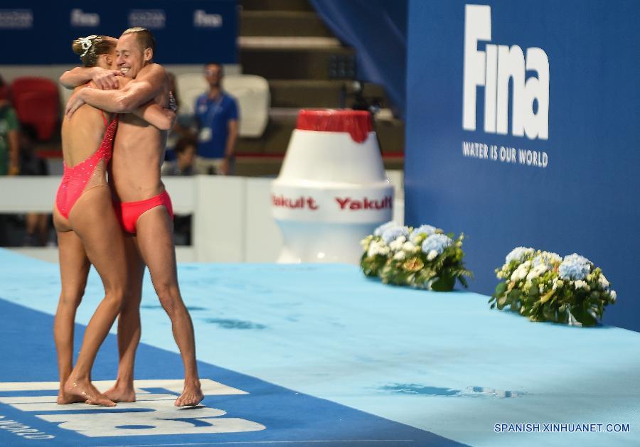 Pareja estadounidense gana medalla de oro en dúo mixto técnico en Kazán