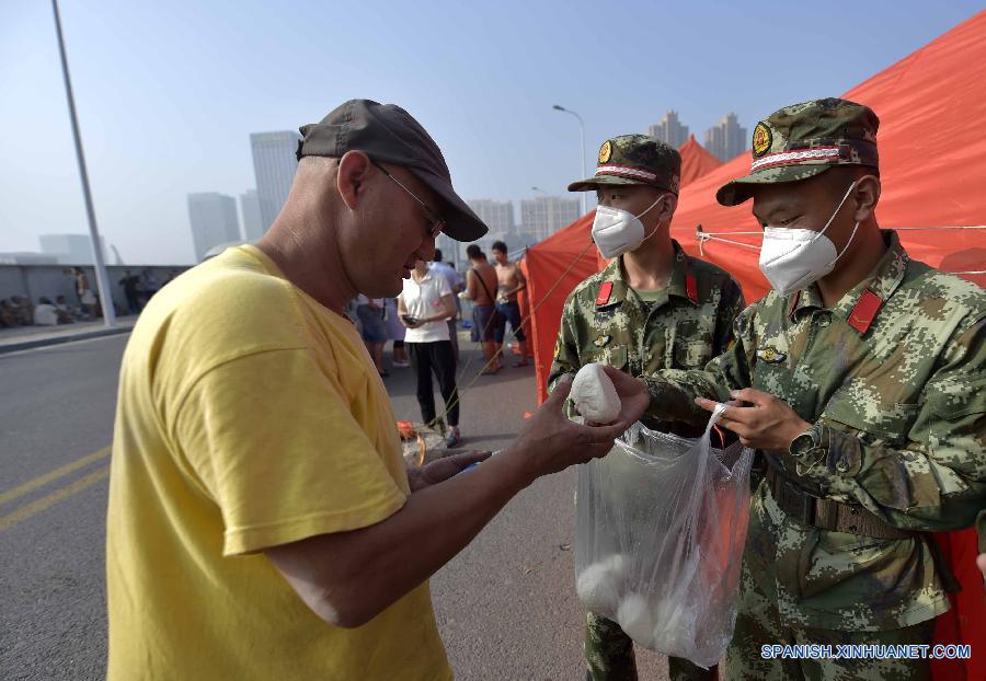 últimas imágenes después de la explosión de Tianjin en norte de China