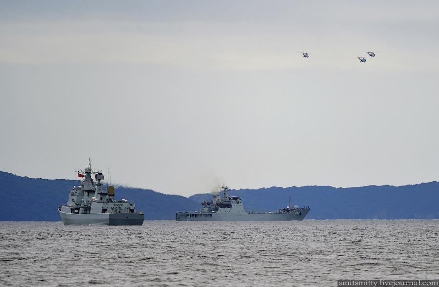 Los momentos preciosos en Ejercicio naval China-Rusia