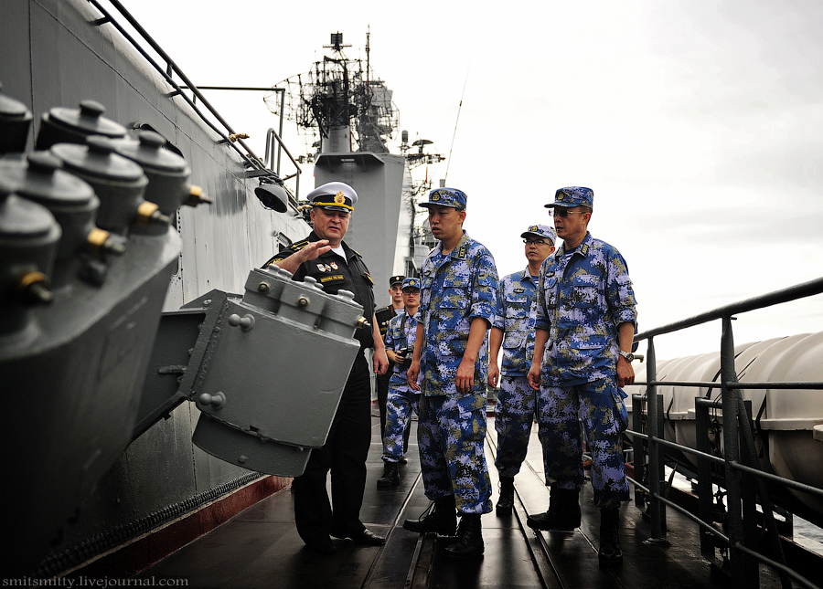 Los momentos preciosos en Ejercicio naval China-Rusia