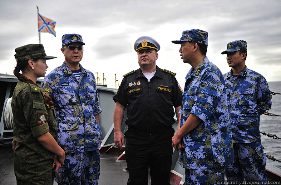 Los momentos preciosos en Ejercicio naval China-Rusia