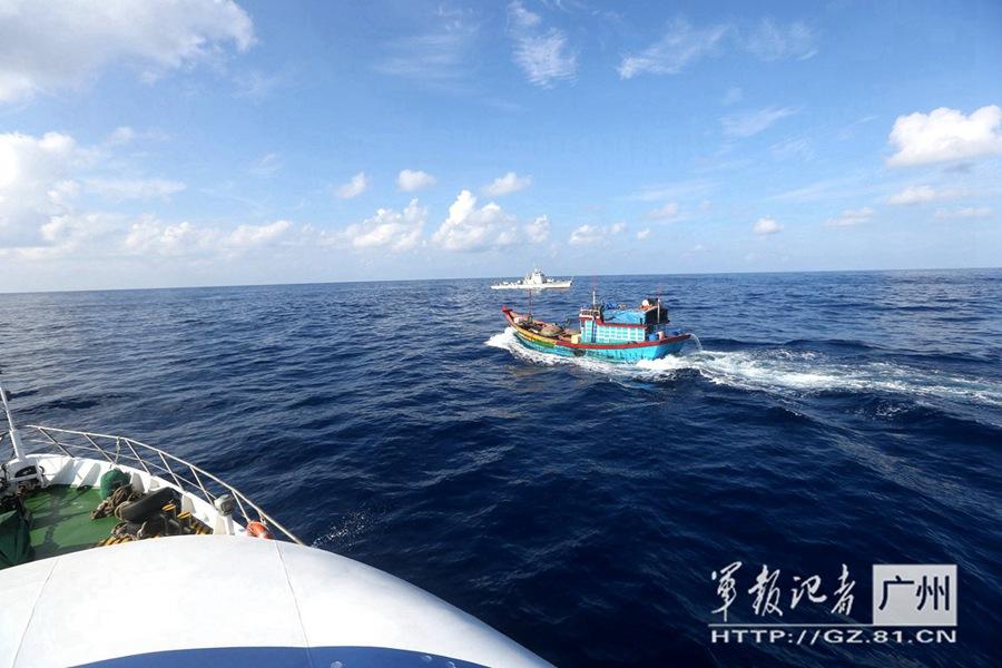 Soldados en Sansha protegen las islas