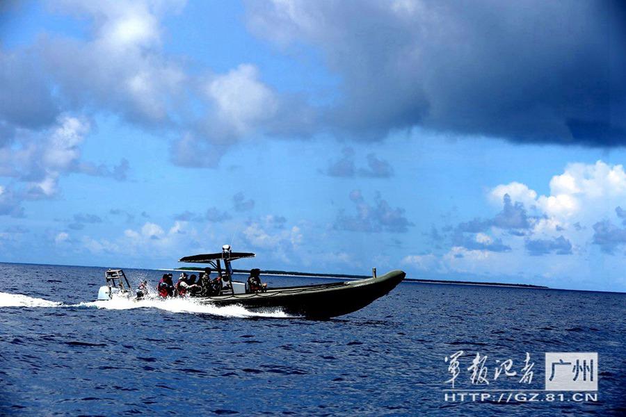 Soldados en Sansha protegen las islas