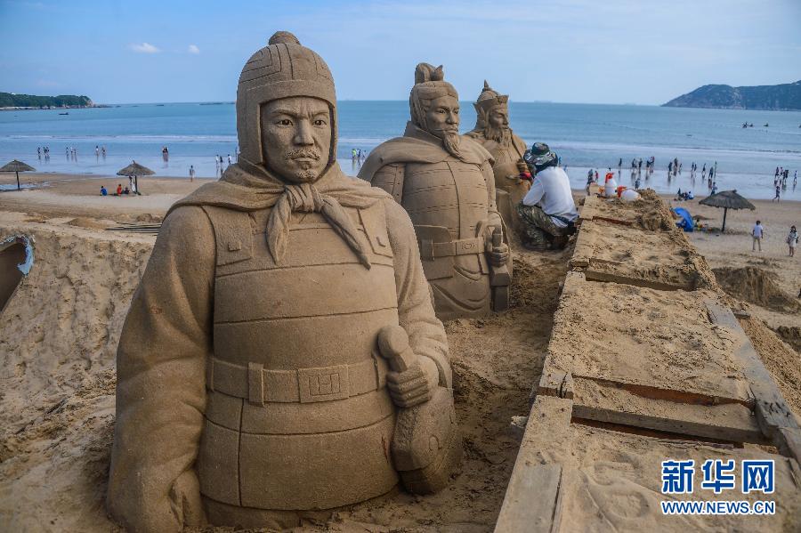 Exhibición internacional de escultura de arena en Zhoushan