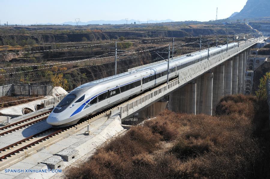 Tren chino de alta velocidad pasa prueba a 385 kilómetros por hora