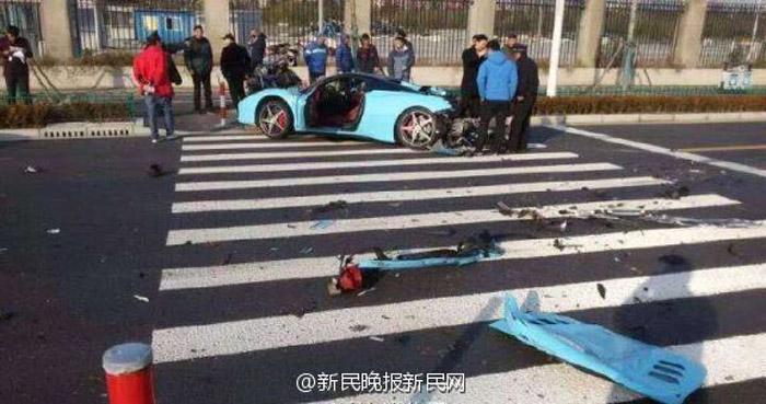 Así quedó un Ferrari 458 después de una fuerte colisión