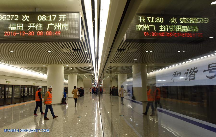 Inaugurada en Shenzhen mayor estación de ferrocarril subterránea de Asia