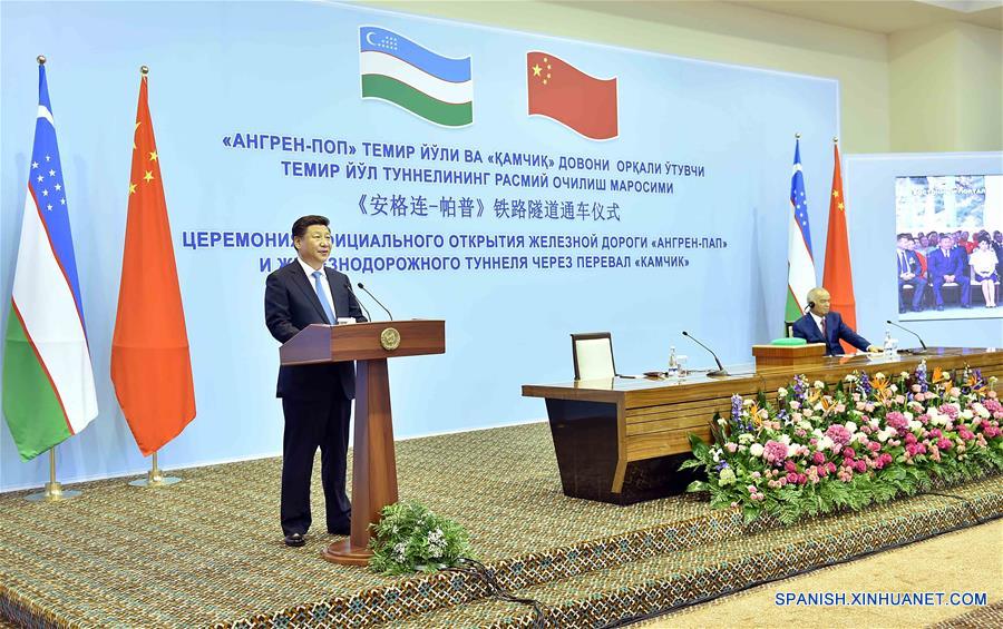 Líderes chino y uzbeko elogian inauguración de mayor túnel ferroviario de Asia Central