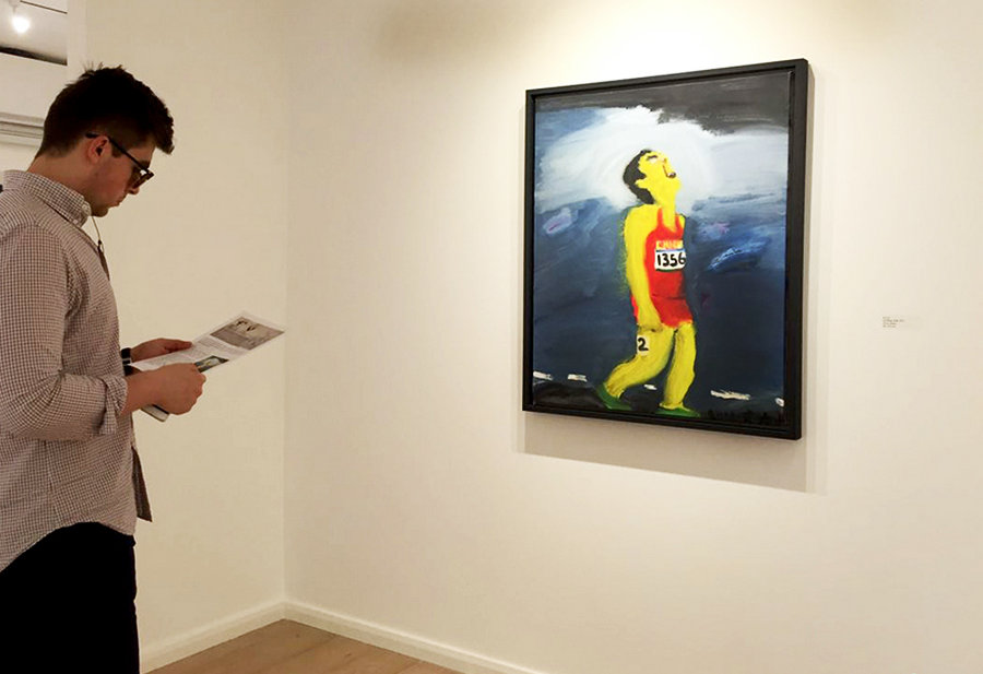 "Sumer Group Show", una exposición con obras de pintores chinos, se puede visitar actualmente en Londres. [Foto/cri.cn]