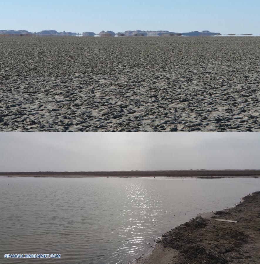 Agua reaparece en lago de noroeste de China que llevaba 50 a?os seco