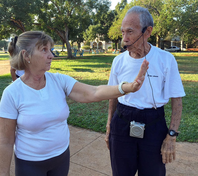 El Taijiquan armoniza en un parque de La Habana