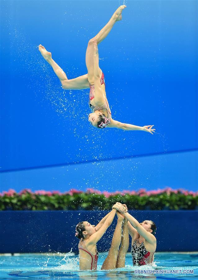 Competencia de natación sincronizada en China