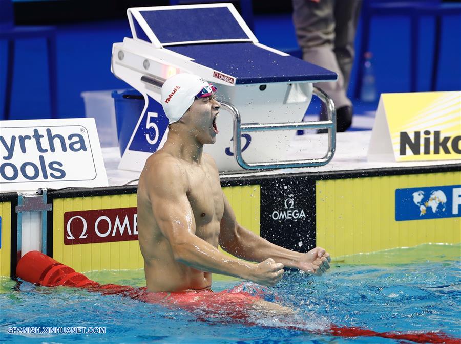 Chino Sun Yang gana título de 400 m libres por 3a ocasión en mundial de FINA