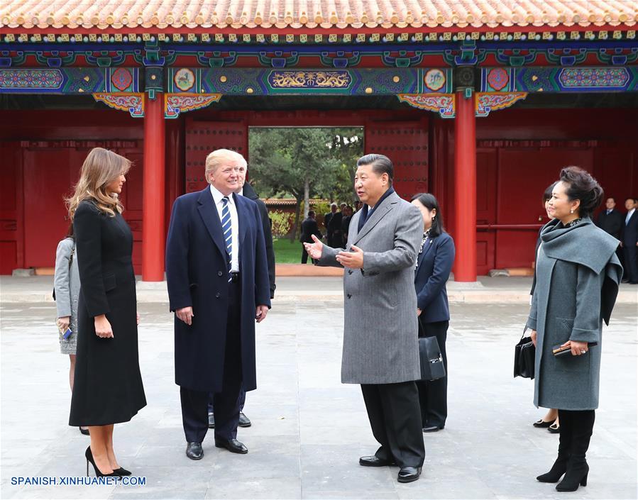 Xi y Trump visitan el Museo del Palacio