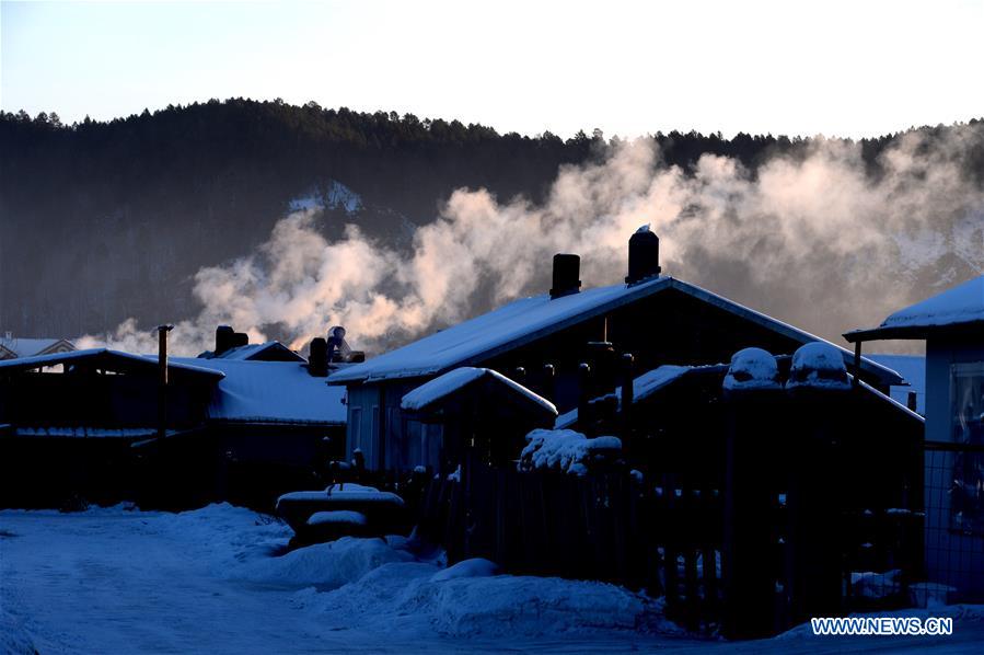 Bello paisaje en la aldea Beiji, ubicada en Mohe, provincia de Heilongjiang, China, 29 de enero del 2018. (Foto: Wang Kai)