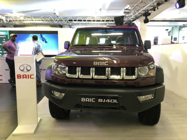 BJ40L en exhibición en el Salón del Automóvil de Sudáfrica celebrado en Johannesburgo. [Foto proporcionada a chinadaily.com.cn]