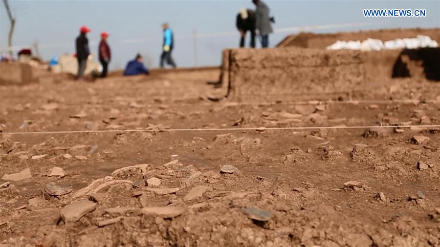 La foto muestra un lugar de la Nueva Edad de Piedra en el pueblo Shuangdun en Bengbu, provincia de Anhui, este de China. (Xinhua / Museo Bengbu)