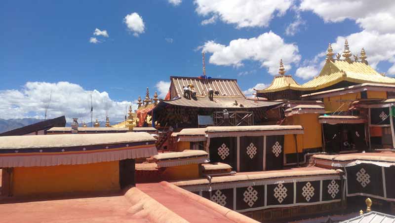 La restauración del Palacio Potala entra en su fase final. [Foto: Palden Nyima y Daqiong/Chinadaily. com. cn]