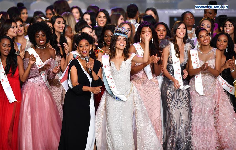 La mexicana Vanessa Ponce de León gana la edición 68 del concurso “Miss Mundo” , celebrada en Sanya, provincia de Hainan, 8 de diciembre del 2018. (Foto: Guo Cheng/ Xinhua)