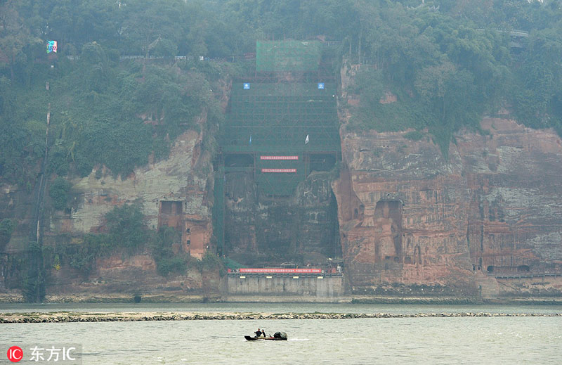 El Gran Buda de Leshan entra en reparación