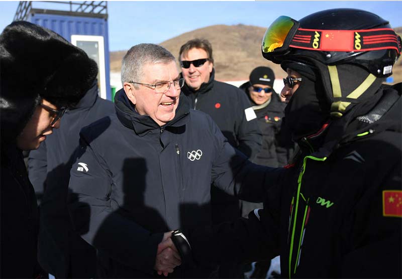 El 29 de enero de este a?o, el presidente del Comité Olímpico Internacional, Thomas Bach, visitó la ciudad de Zhangjiakou, en la provincia de Hebei, y el distrito Yanqing de Beijing, áreas donde se desarrollarán los Juegos Olímpicos de Invierno Beijing 2022. (Foto: Zhang Chenlin/web oficial del Comité Olímpico de los Juegos de Invierno de Beijing)