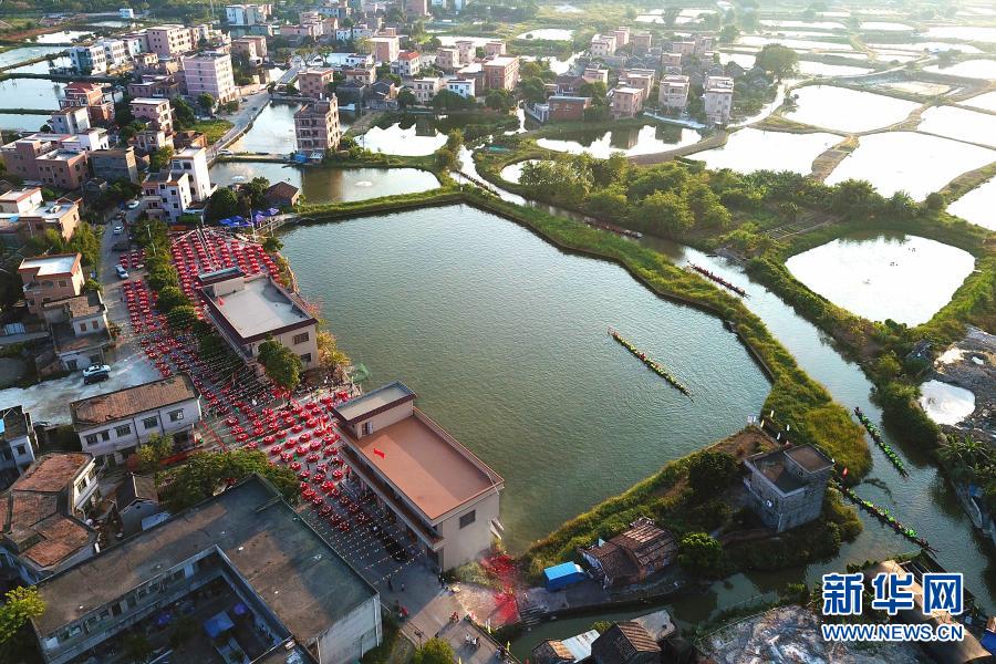 El Sistema de Terraplén de Pólder de Sangyuanwei.(Foto: Xinhua)