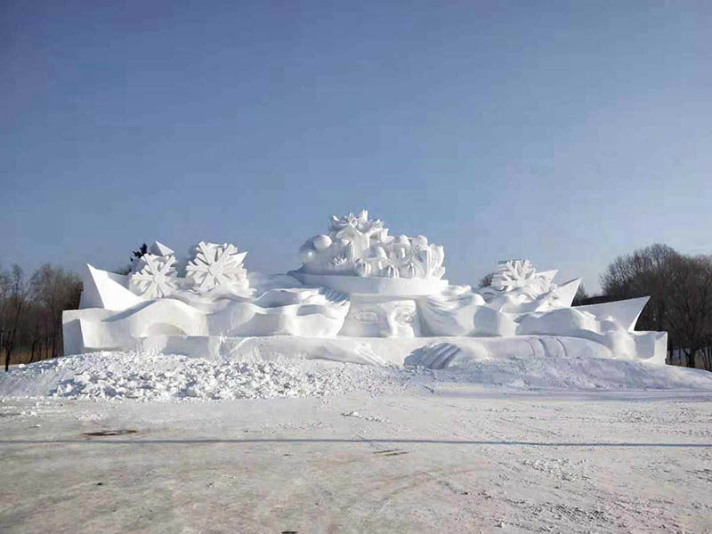 Pieza que participará de la 33 Exposición Internacional de Escultura de Nieve Isla del Sol de Harbin. (Foto: Song Yunjun/ China Daily)