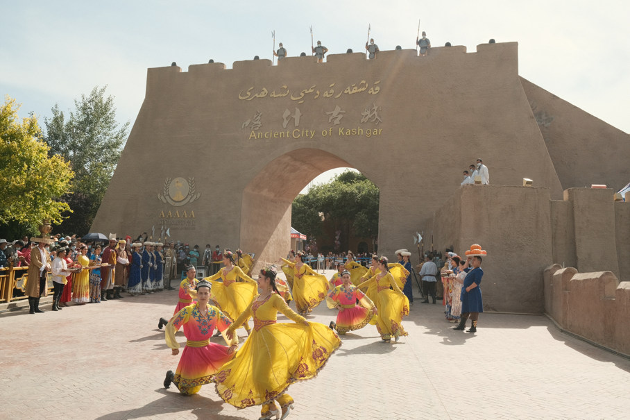 La vida de la gente en Kashgar, Xinjiang