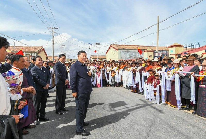 Xi inspecciona distrito de Gangcha en Qinghai