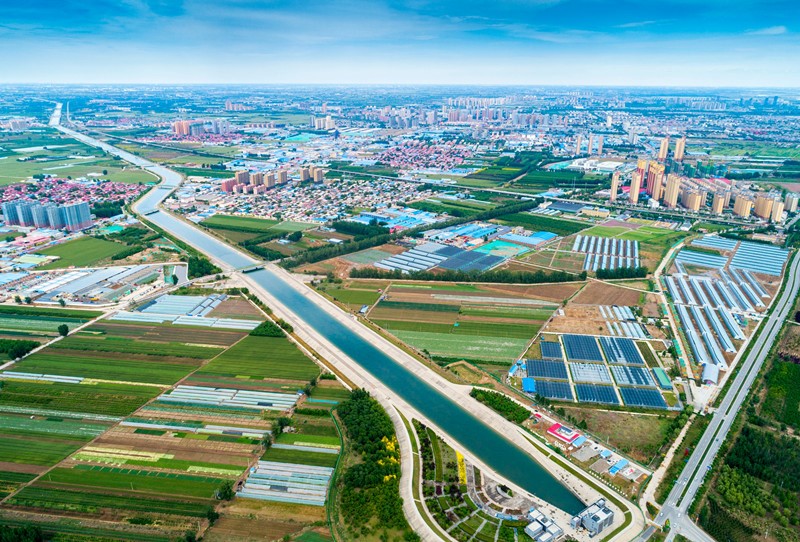 Una vista del sifón invertido del río Hutuo, parte del proyecto de trasvase de agua Sur-Norte, en el condado Zhengding de la ciudad de Shijiazhuang, capital de la provincia de Hebei, en el norte de China, el 16 de mayo de 2021 (Wu Zhiwei / Pueblo en Línea)