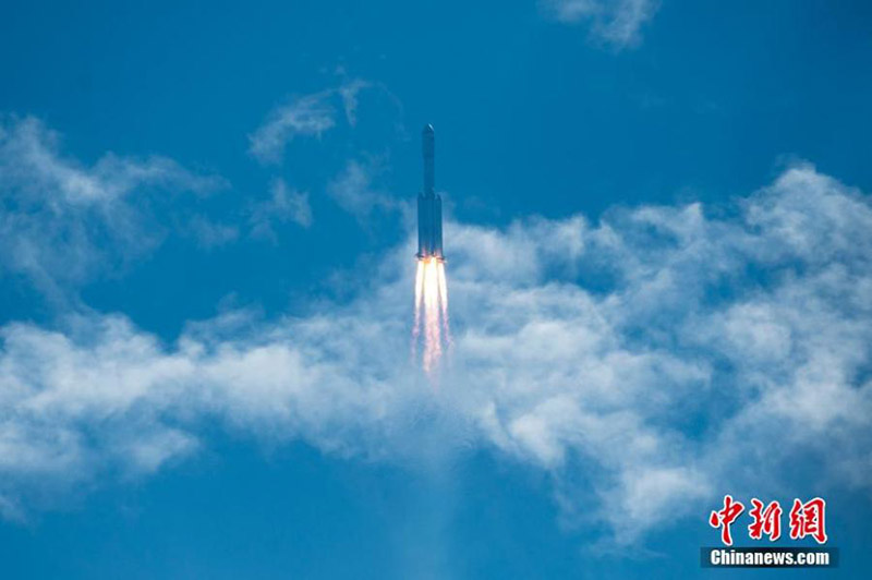 La nave espacial de carga Tianzhou-3 parte hacia la estación espacial Tianhe