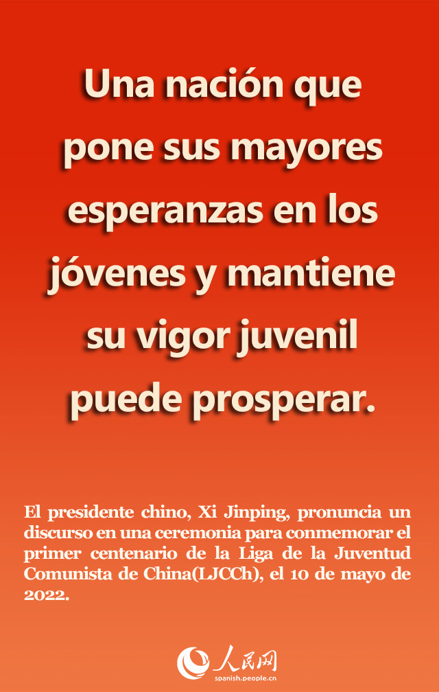 Puntos destacados del discurso de Xi Jinping en ceremonia para conmemorar centenario de Liga de la Juventud Comunista de China