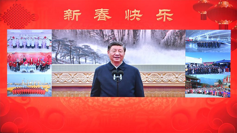 Xi hace videollamadas a personas en toda China, extiende saludos festivos antes del A?o del Conejo